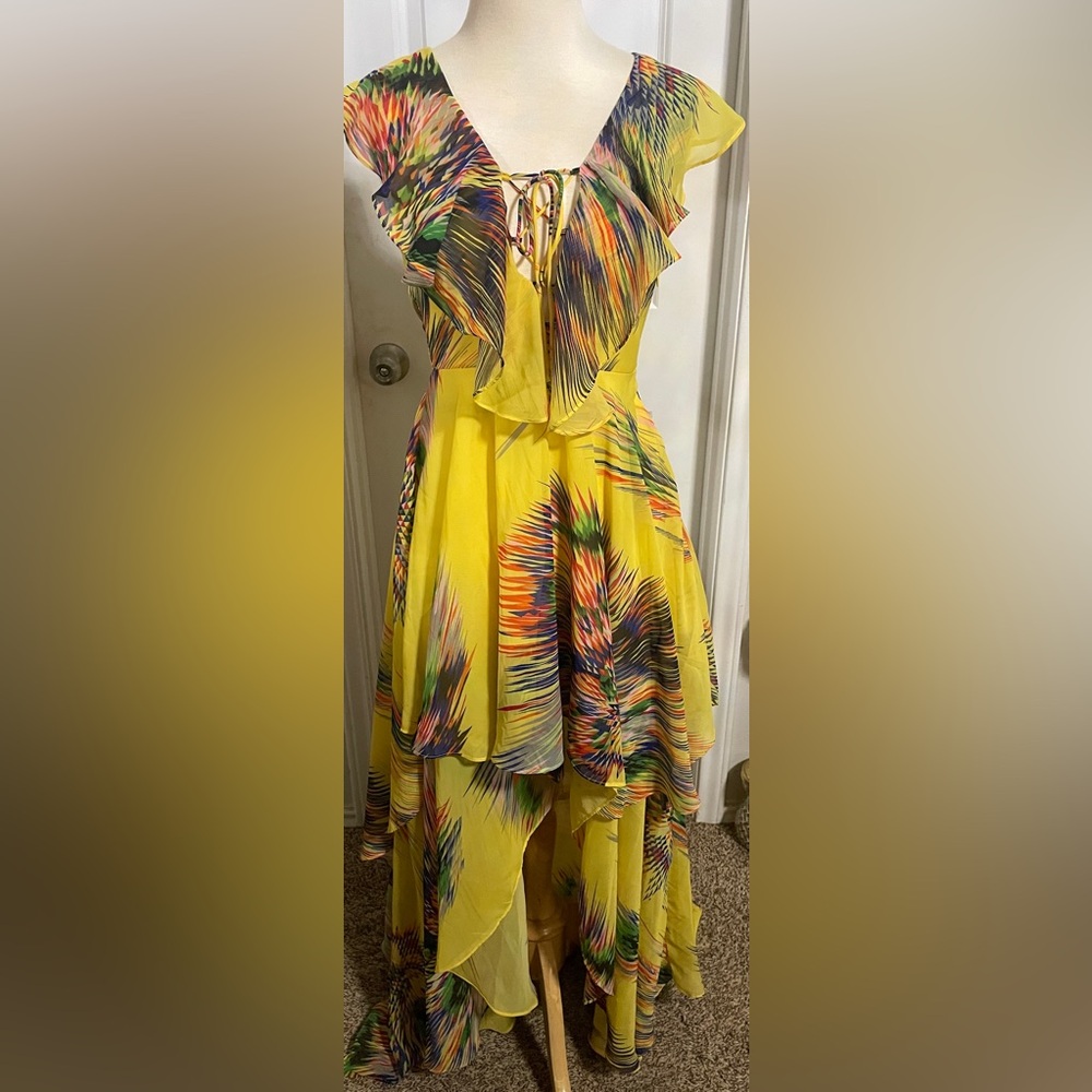 Off shoulders, High Low Sundress with Flutter Sleeves.